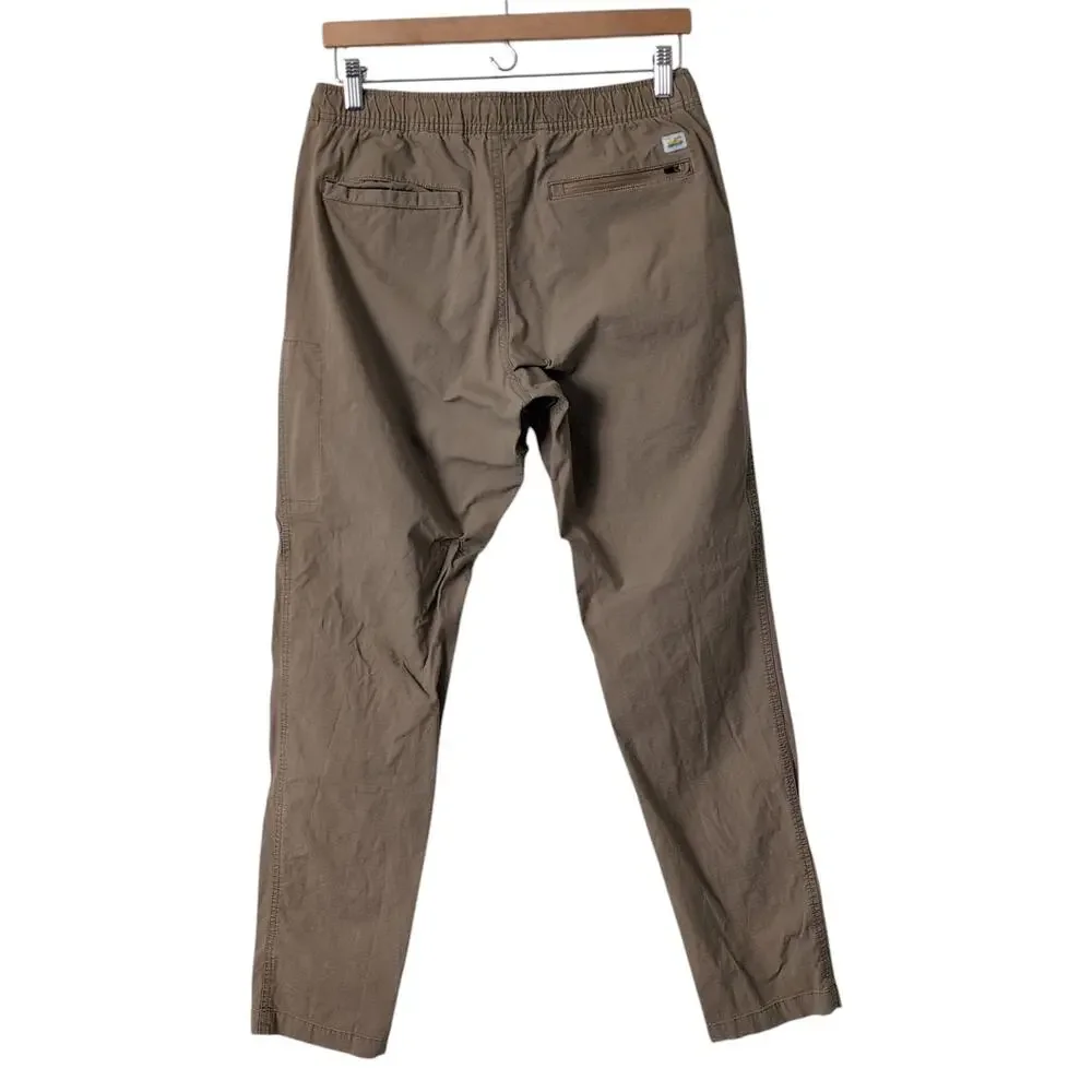 Vuori Mens Brown Khaki Ripstop Cotton Pants Small Medium Climbing Hiking Outdoor